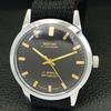 HAND-WINDING VINTAGE MONTINE SWISS MENS REFURBISHED BLACK DIAL WATCH A441077-1