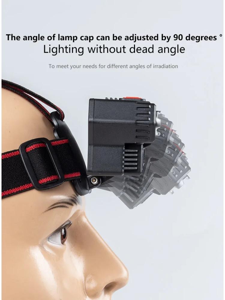 Night Fishing Headlight Outdoor Bright Light Multiple Led Head-Mounted Usb Charging Headlight Portable Lighting Flashlight