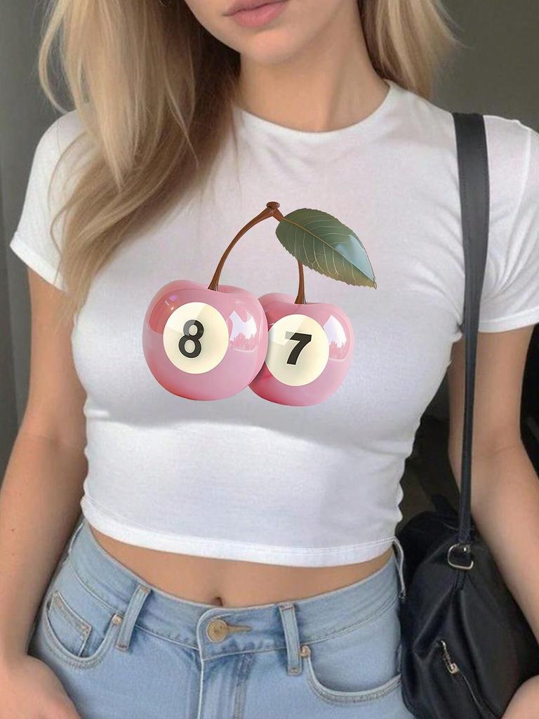 European and American style women's clothing new INS personalized street letter printing short navel short-sleeved T-shirt top