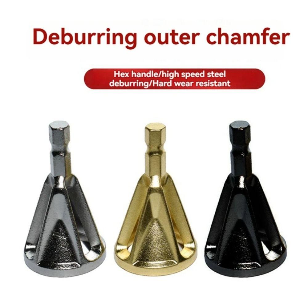 

Drill Bit Deburring External Chamfer Hexagonal Shank Drill Bit Cutter Trimming Drilling Tools Style A-gold