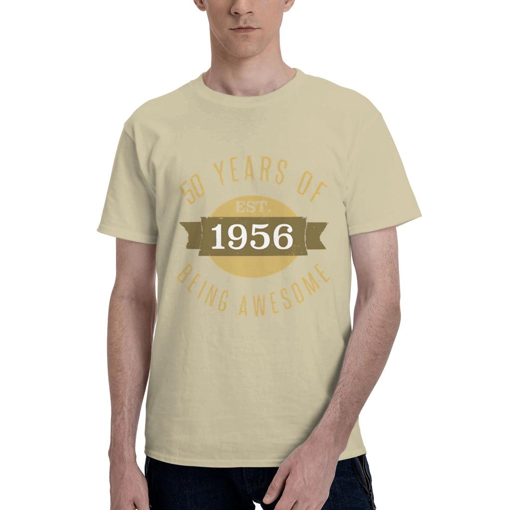 Established 1956 Mens T Shirts 70 Birthday Unique Tees Short Sleeve Crewneck Cotton New Arrival Tops TShirt