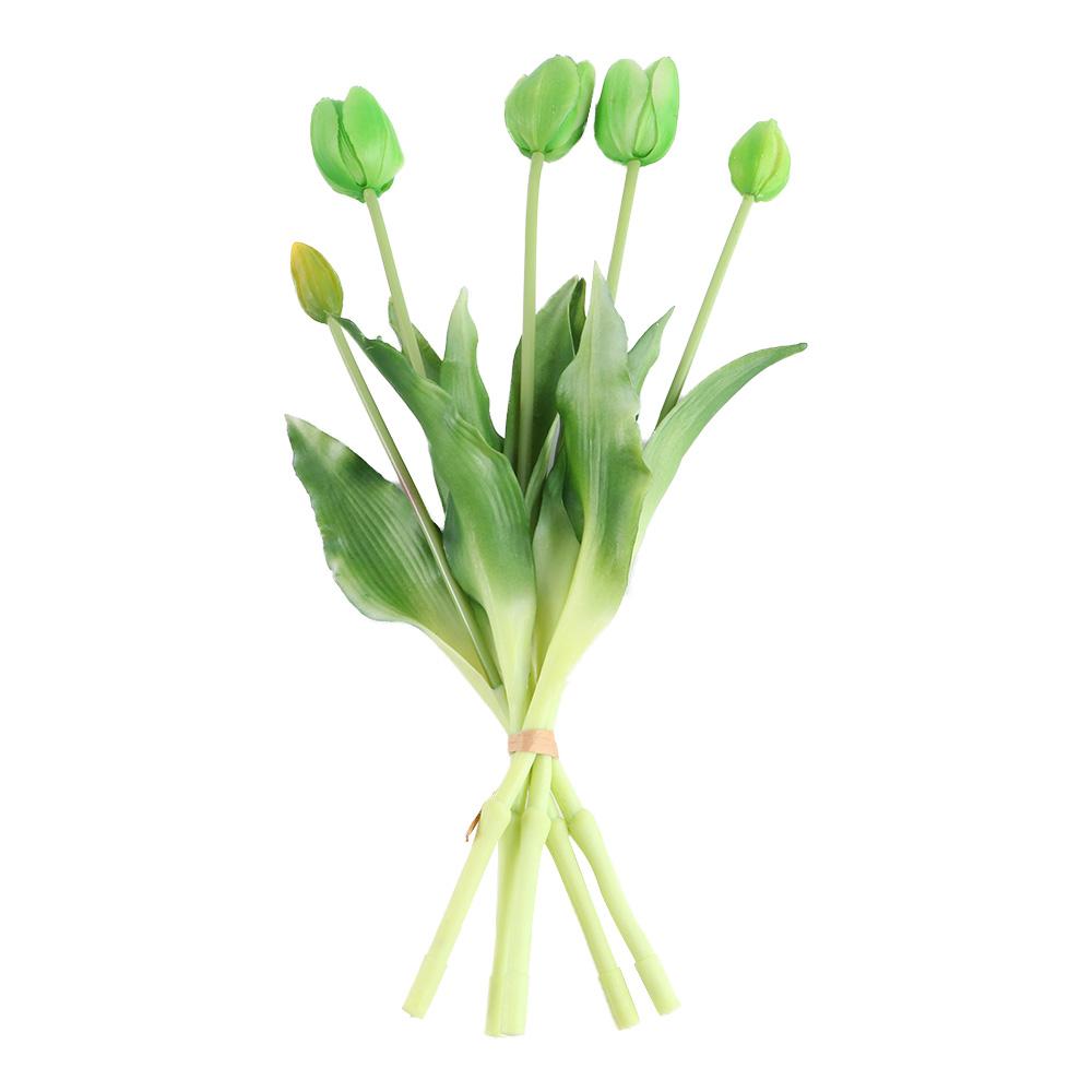 

Искусственные цветы Свадебные принадлежности Флорес Свадебные цветы для рук Украшение дома Букет искусственных цветов Искусственные тюльпаны Цветок зелёный