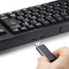 Sanwa Supply Kompakte Tastatur mit USB-Hub Schwarz mit Ziffernblock (SKB-KG2UH2BK)