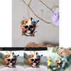 Halloween Skeleton Flower Butterfly Pattern Acrylic Pendant For Vehicle Style