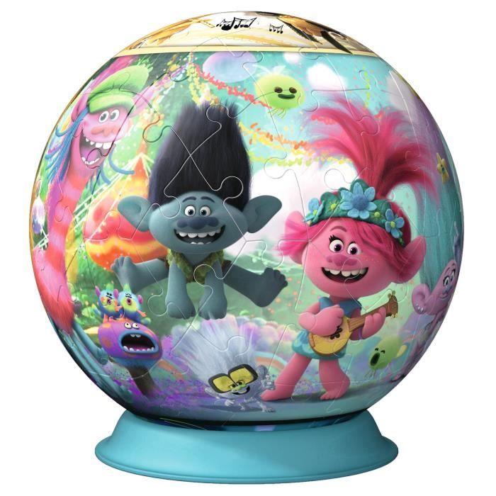 Puzzle 3D rond Les Trolls - Ravensburger - 72 pièces numérotées