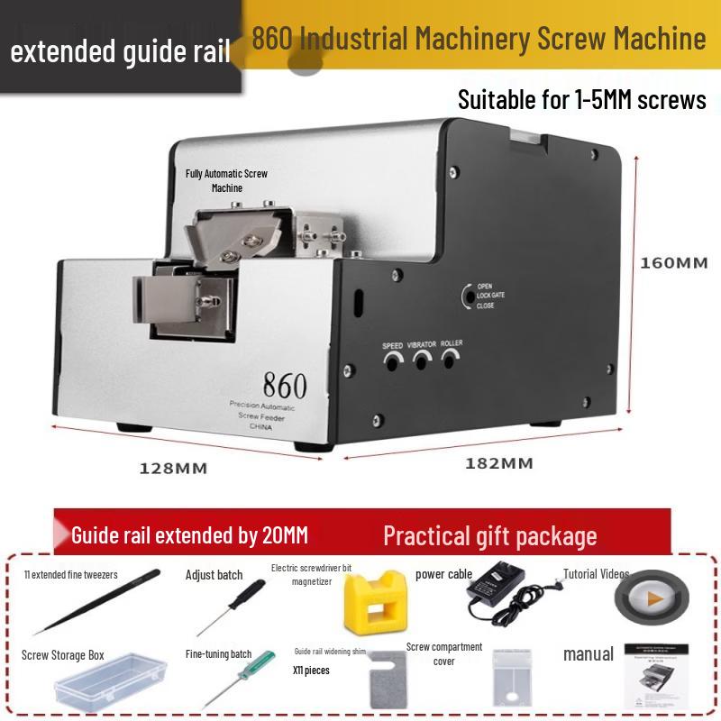 SHEYUE Automatic Adjustable Track Screw Feeder Machine CN plug (adapter included)