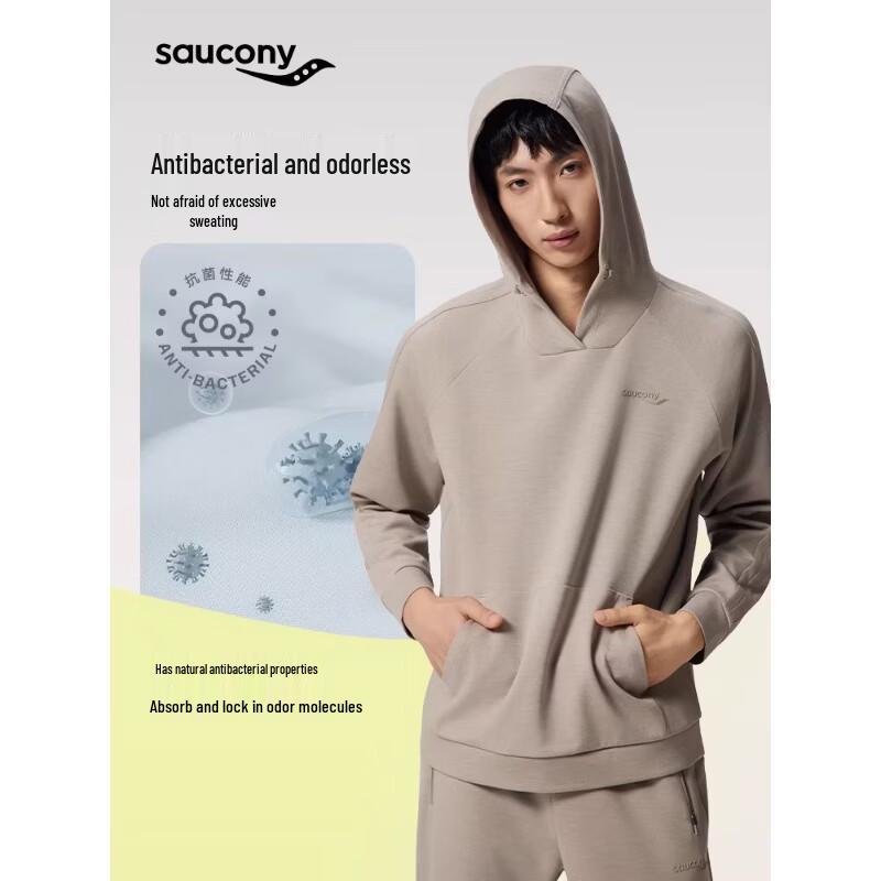 SAUCONY Men s Merino Wool Hooded Sweatshirt XL