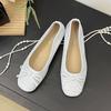 Large size women's shoes soft-soled shoes 2025 summer gentle single shoes bow light mouth ladyshoes