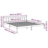 VidaXL Cadre de lit extra long sans matelas 200x220 cm bois massif pin, lit, meuble de chambre à coucher, lit en bois, lit 852454