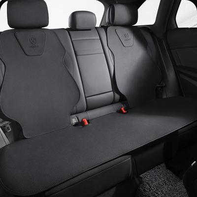 Karcle Cubreasientos de Cuero Nappa para Coche Juego Completo Cubreasientos de Cuero Doble Cara Protector de Asiento de Coche Transpirable Antideslizante Asiento de Coche