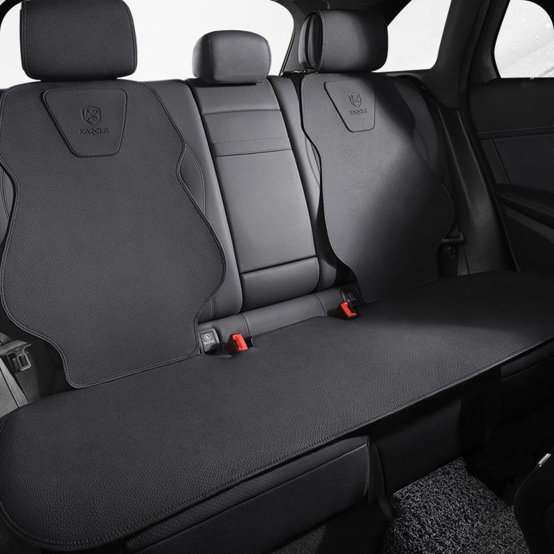 Karcle Nappa Leather Car Seat Covers Full Set Double Sided Leather Seat Covers Car Seat Protector Breathable Non-Slip Auto Seat