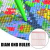 Gem Art Ruler Square Gem Drawing Grid Anti-Slip High Precision Portable Crafting Supplies for Hobby Crafting Home Decoration