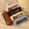 Waterproof PU Pencil Bag Clear Pen Pouch Zippered Pencil Case for Student