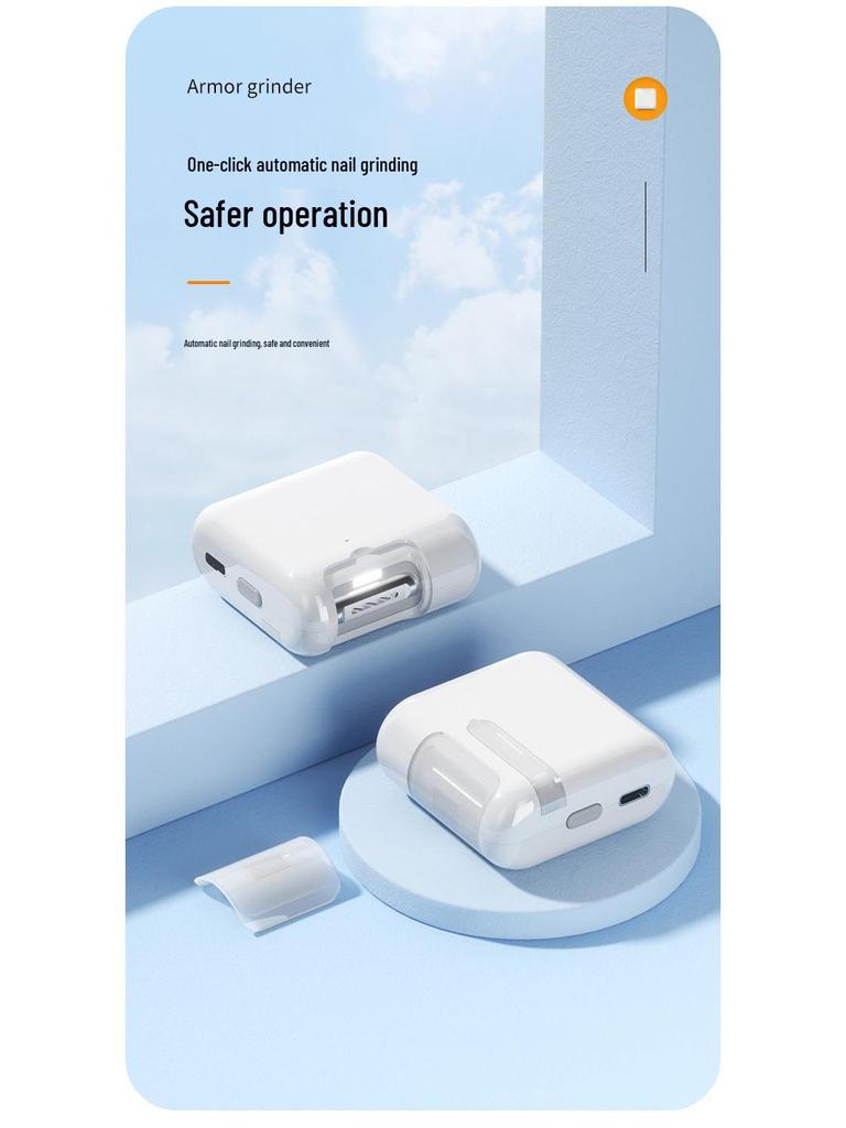 Automatic Electric Nail Clipper & Polisher: Child & Adult Safe, Anti-Pinch, Anti-Splash