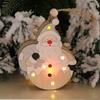 Christmas Decorations Christmas Wood Glow Pendant Santa Tree Pendant