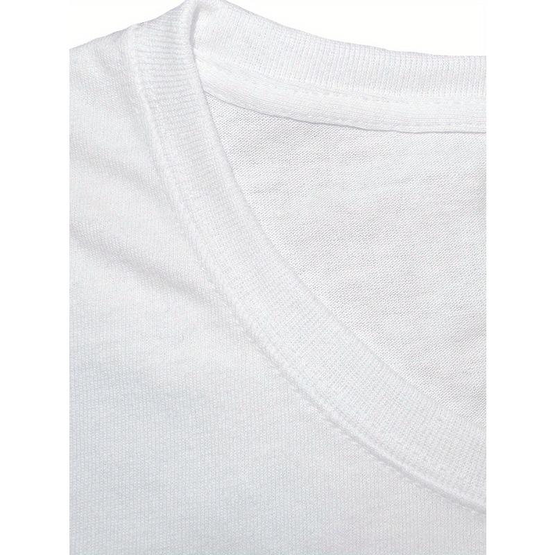 European Sizes Men's Summer Short Sleeve T-Shirt with Letter '' Print - Casual Round Neck Breathable Top