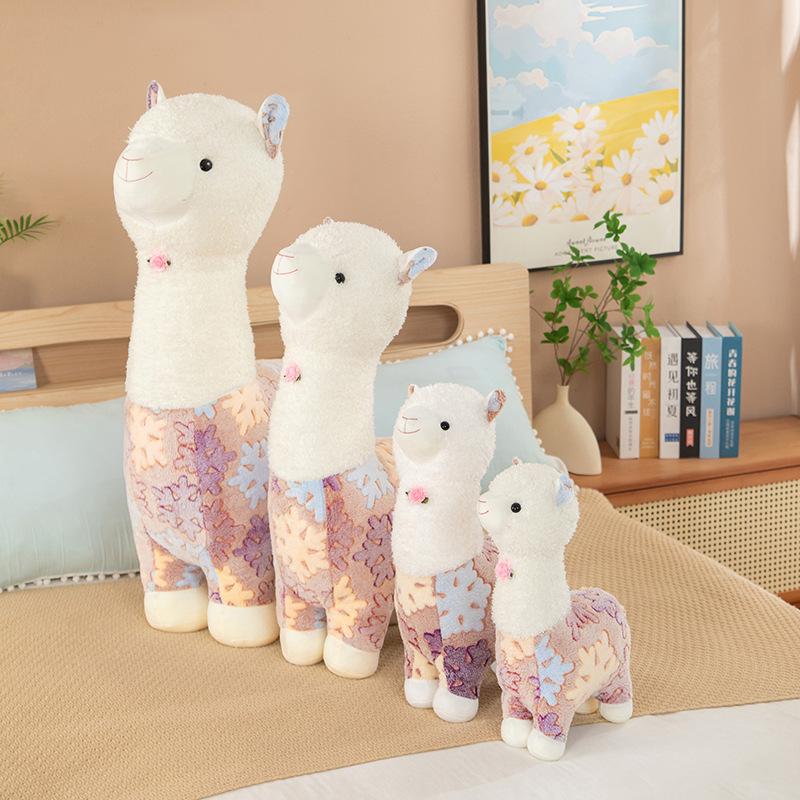 

Новая милая кукла-альпака-снежинка, плюшевая игрушка, кукла-подушка для сна, подарок на день рождения 40cm