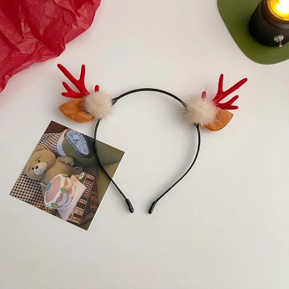 Vánoční Paroží Jelení Roh Čelenka Ženy Dívky Kočičí Uši Vlasová Obruč Pokrývka hlavy Vílí Kostým Pokrývka hlavy Čelenka Vlasová Gumička