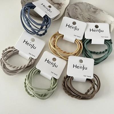 One Card Basic High Elastic Hair Rope Simple Color Hair Ring Practical Rubber Band All-match Hair Accessories Head Rope