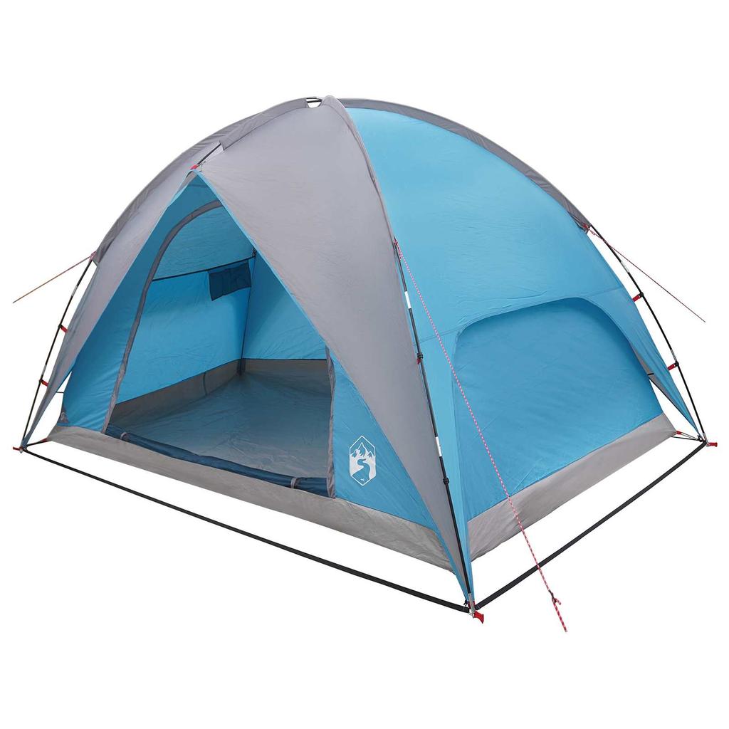 Camping Tent with Rain Fly Waterproof Blue 245 x 245 x 149 cm