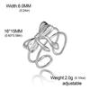 Cazador Cute Bowknot Rings Trend 2026 Stainless Steel Jewelry Adjustable Rings for Women Party Wedding Brithday Gifts New