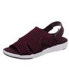 22 summer new European and American sandals large size breathable elastic fly weaving flat bottom casual