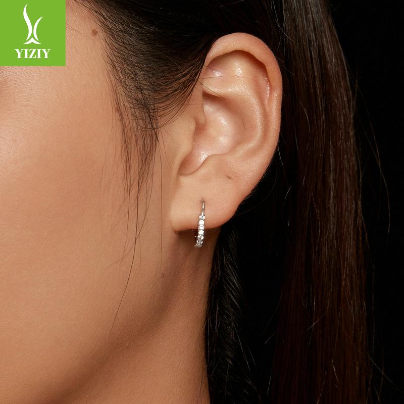 Classic Heart-Shaped Moissanite Ear Buckle Women'S Trendy S925 Sterling Silver Mozzarella Diamond Earrings