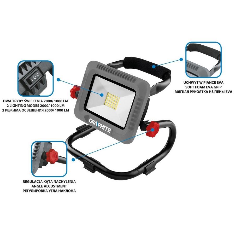 Battery Led Lamp Energy+ 18V Li-Lon, Without Battery - T 58Ge109