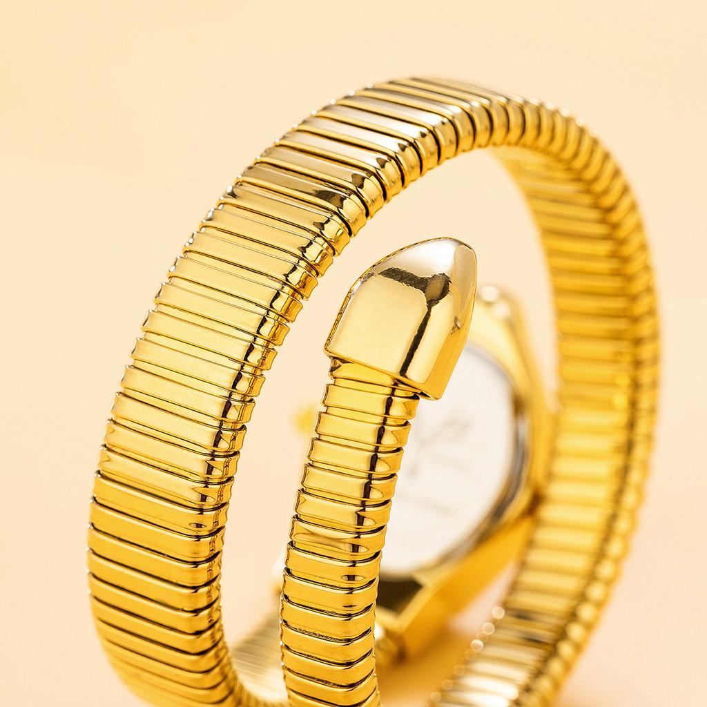 MISSFOX Women's Watches New Quartz Snake Shape Simple Ladies Watch Fashion Unique Strap Waterproof Wristwatches