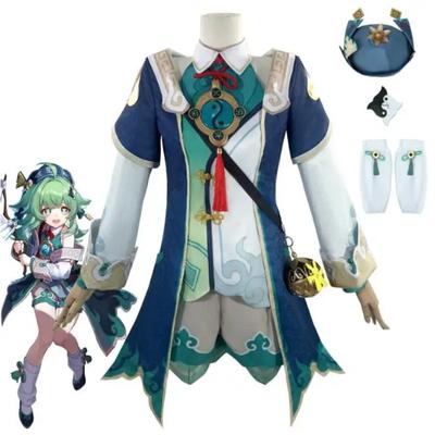 Huohuo Cosplay Costume Wig Game Honkai: Star Rail Dress Uniform Ghost Fox Hat Tail Shoe Outfit Xianzhou Luofu Halloween Carnival