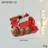 New red and green plastic pendant sticky powder cartoon Christmas pendant ins three-dimensional Christmas tree window decoration