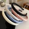 Fashionable and Elegant Solid Color Satin Headband for Girls, Vintage Elastic Headband, Thickened Headband, Hairband, Korean Hair Accessory for Women
