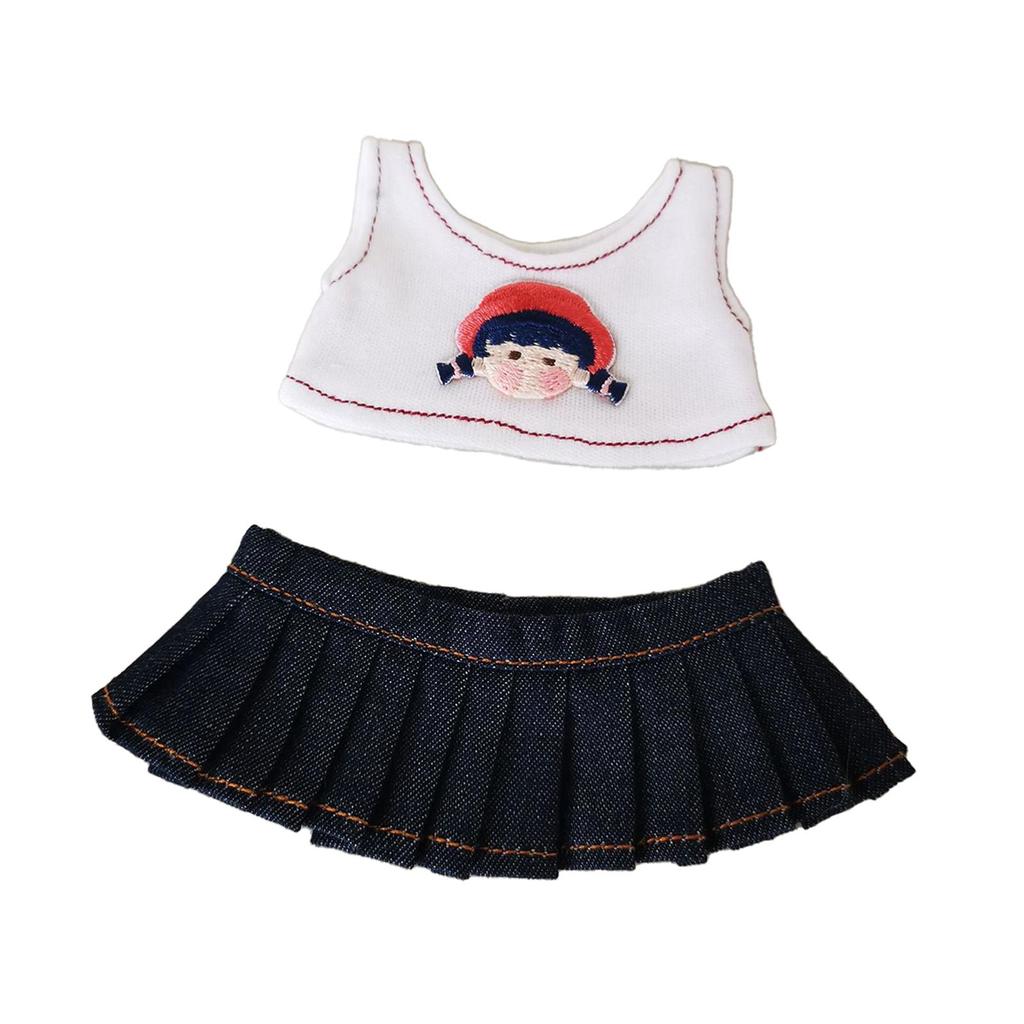 Mini 6 inch Doll Clothes,Doll Outifits Skirts Set,T Shirts Doll Accessories Clothing,Clothing DIY Doll Toy,Girl Doll Clothes