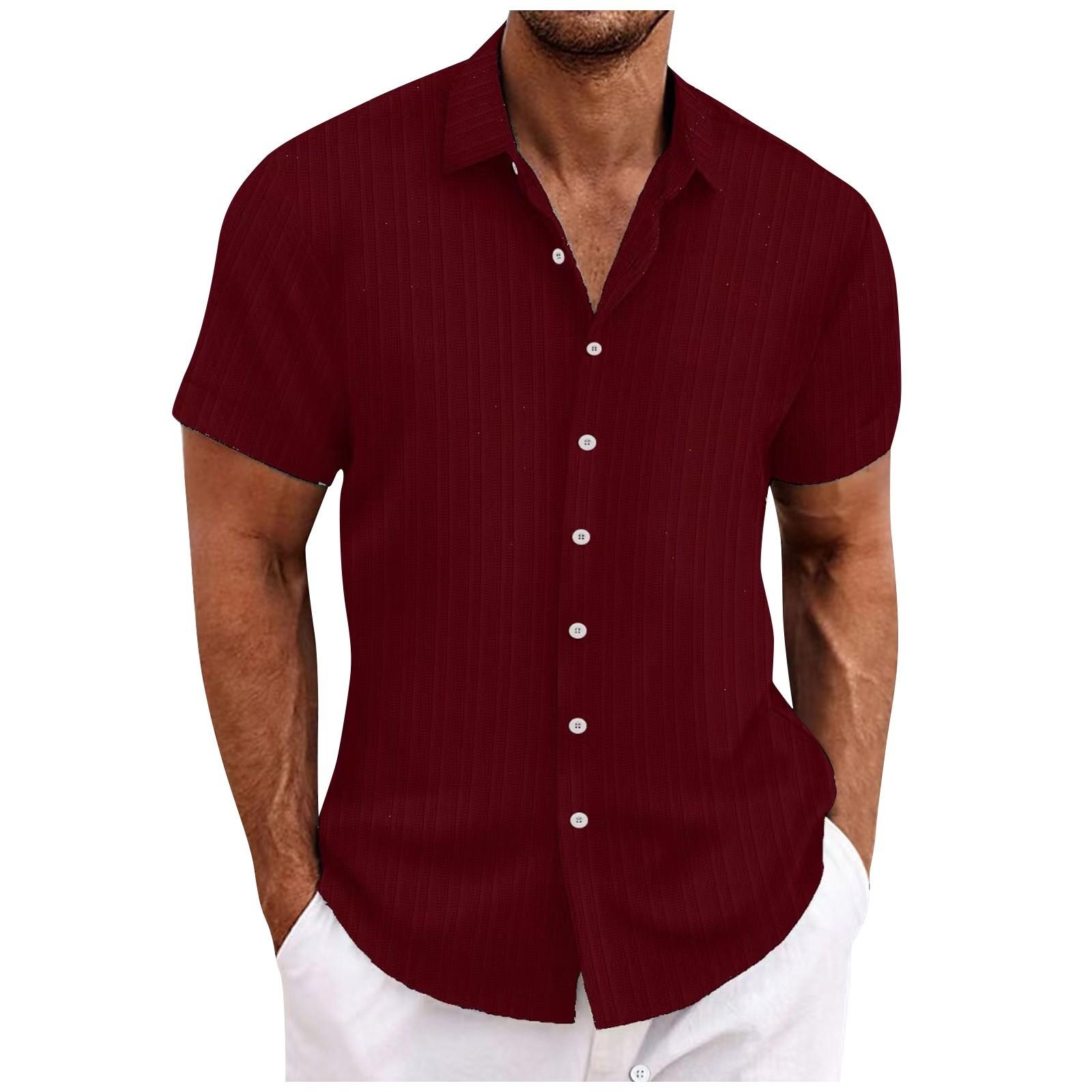 

Чоловіча літня нова сорочка з коротким рукавом і вільним принтом. Пляжна сорочка M