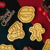 Plastic Biscuit Molds Cookie Embossing Moulds Christmas Patterned Cookie Cutters Baking Tools Plastic Baking Accessories