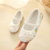 Chinese Style Children Hanfu Flat Shoes Wear Resistant Embroidered Cloth Shoes  Kid Gift