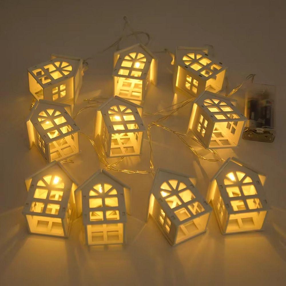 10 LED Lights Christmas LED String Lamp Waterproof Wood House LED String Garden Party