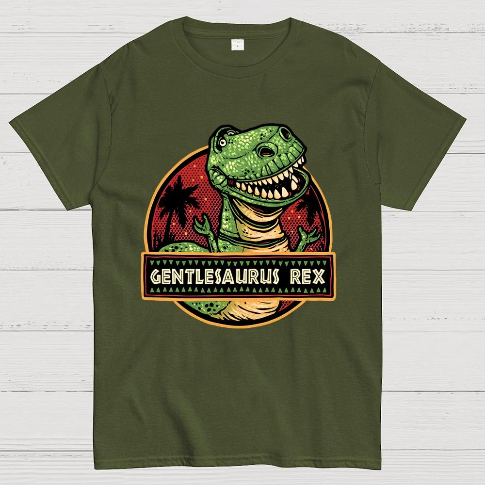 Gentlesaurus Rex Unisex 100% Cotton Summer Casual Cool Loose T-Shirt