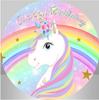 Unicorn Background Cloth Colorful Birthday Decoration Circular Backdrops Kids' Favorite Party Supplies Baptism Decoration Cloth