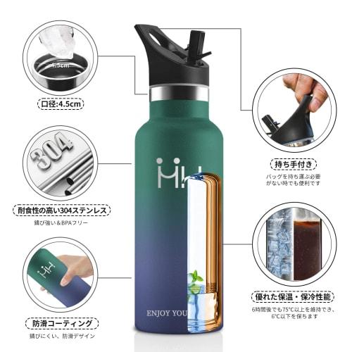 500ml Stainless Steel Water Bottle, Seamless, Easy to Clean, Suitable for Bicycles, Thermos, Coffee, Carbonated Drinks, Stylish, Vacuum Insulated, Kee