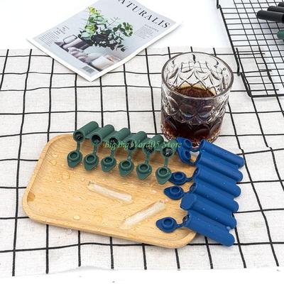 24TE Silicone Ice for Pop Moulds with Lids Reusable Ice Popsicles Moulds Ice for Pop