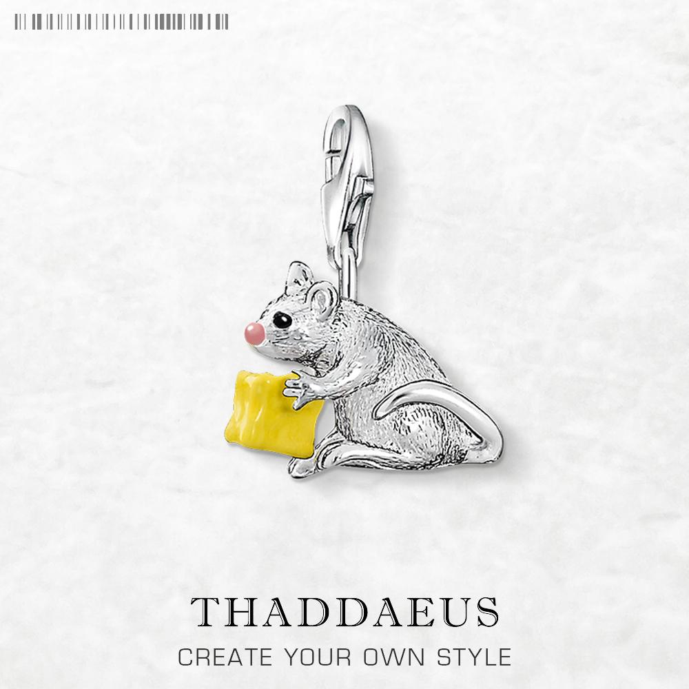 

Mouse & Cheese Charms Pendant Fit Europe Bracelet, European Style 925 Silver Cute Fashion Jewelry Club for Women & Men