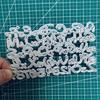 2 Stück/Set Englische Buchstaben Stanzformen Für Kartenherstellung, Stanzformen, Herzen Metall Stanzform, Scrapbooking Stanzformen, Geätzte Prägeschablone Für Basteln