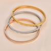 1PC European and American Three-color Thin Ring Bracelet, Gold, Silver, Rose Gold, Versatile Light Luxury Titanium Steel