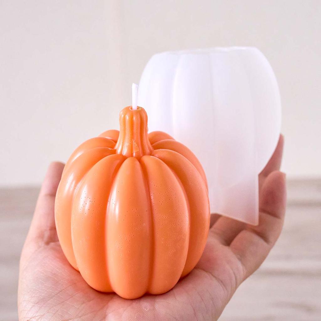 Pumpkin Silicone Candle Mold DIY Plant Aromatherapy Soap Resin Gypsum Craft Making Supplies Home Halloween Party Decor Art Gifts