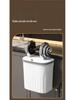 Wall-Mounted Kitchen Trash Can with Lid for Cabinets and Bathrooms