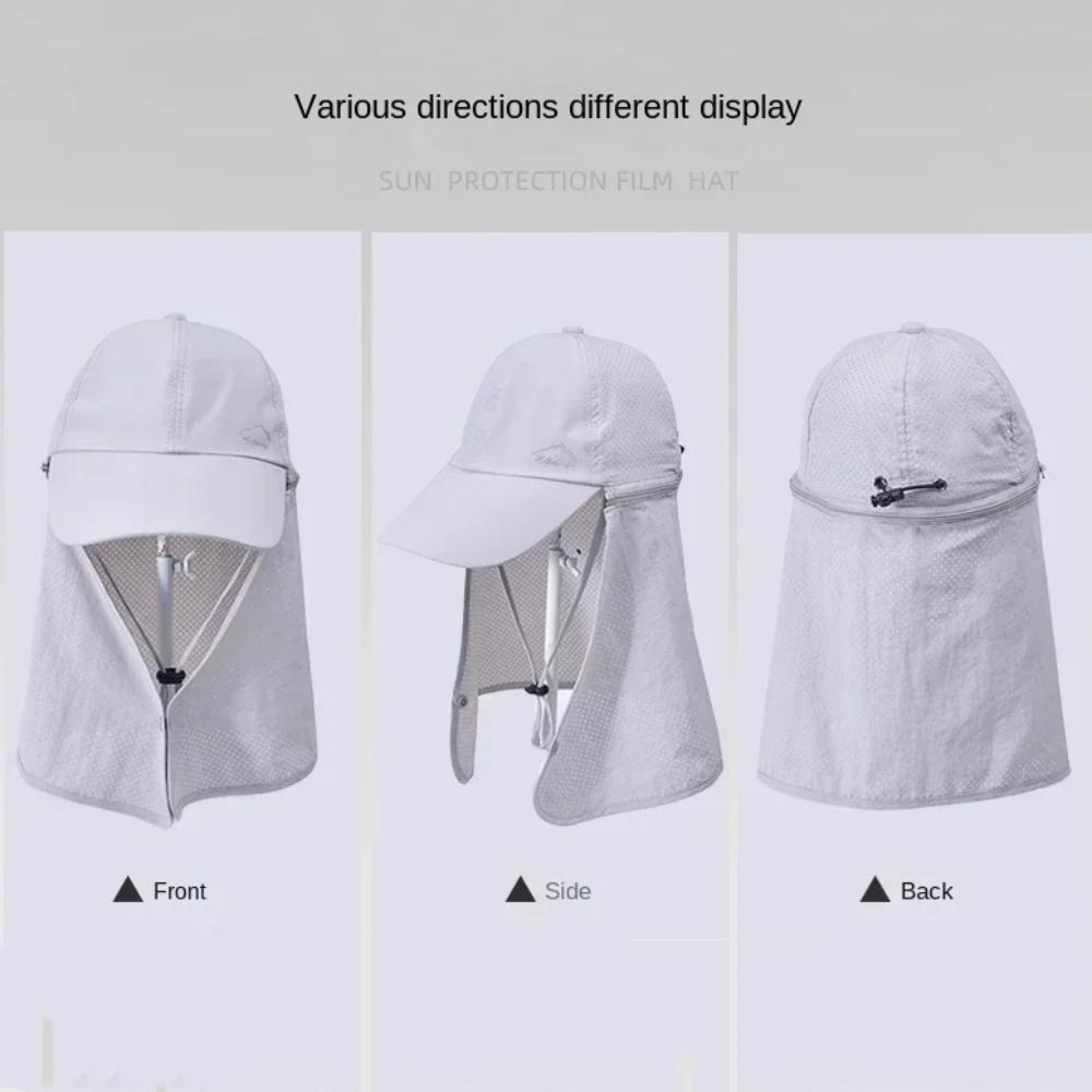 Mesh Man Sun Hat Wide Brim Summer Cover Face Cap Fashion Sun-cream Bucket Hat  Man Woman