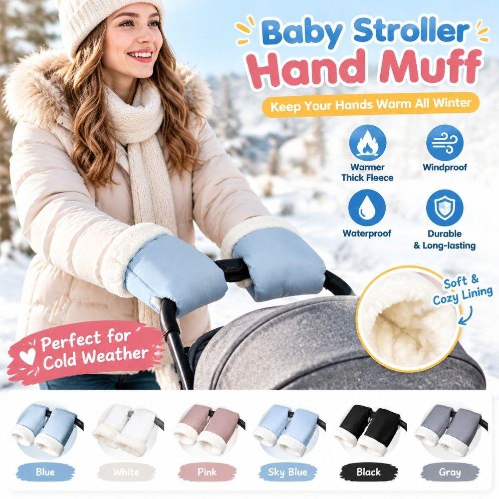 Waterproof Stroller Hand Muff Windproof Handlebar Hand Warmer for Baby Pram Pushchair Handlebar