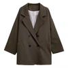 Autumn Blazers Women Minimalist Solid Outwear Loose Elegant Retro Official Fashion High Street Feminine Comfortable Suit Student