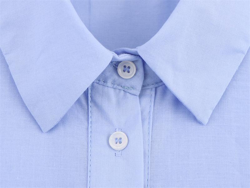 Women's Eyelet Embroidery Long Sleeve Poplin Shirt - 2025 Spring/Summer Collection